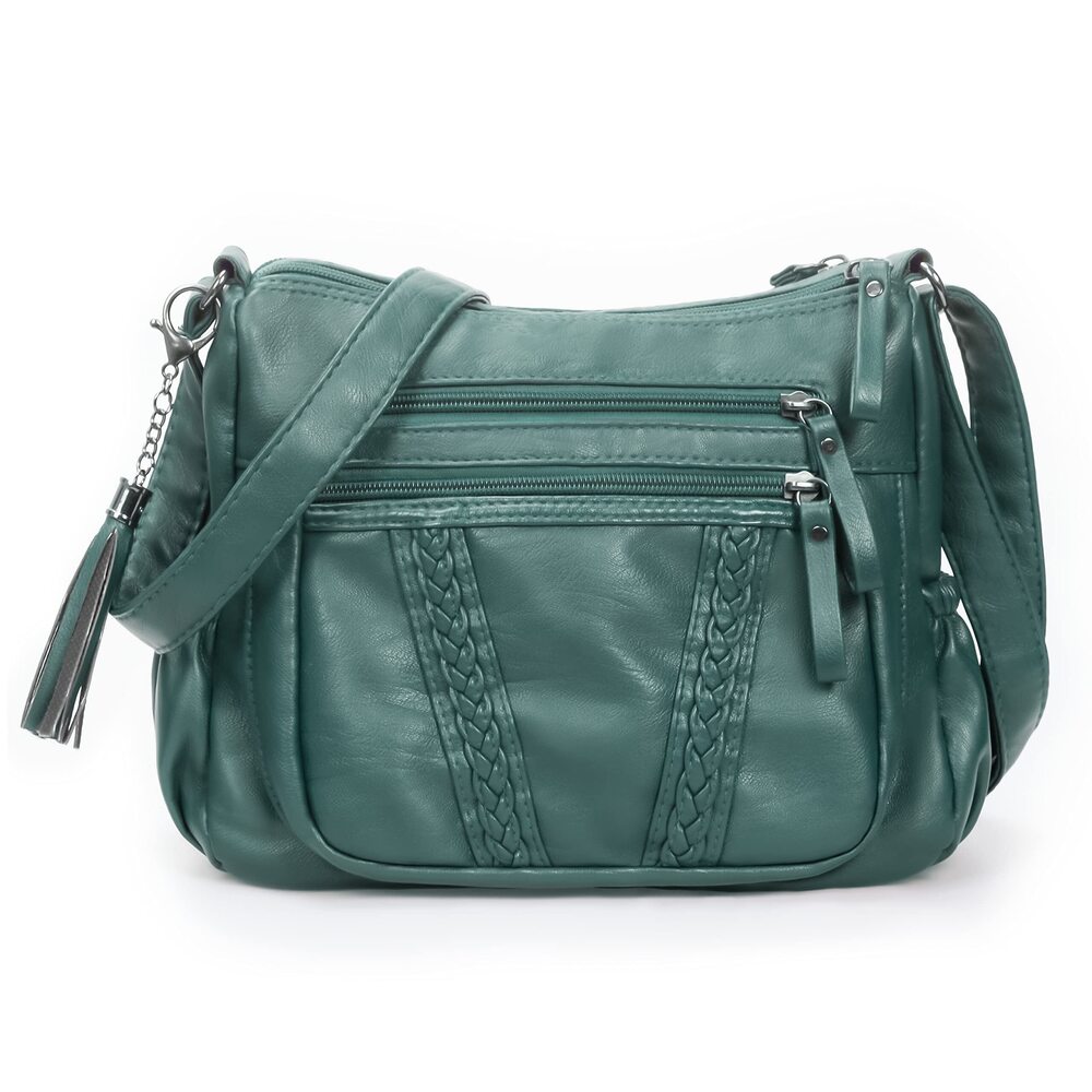 4246 Crossbody Bag with Tassel Soft PU leather Purses and Handbag